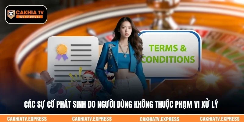 Các sự cố phát sinh do người dùng không thuộc phạm vi xử lý